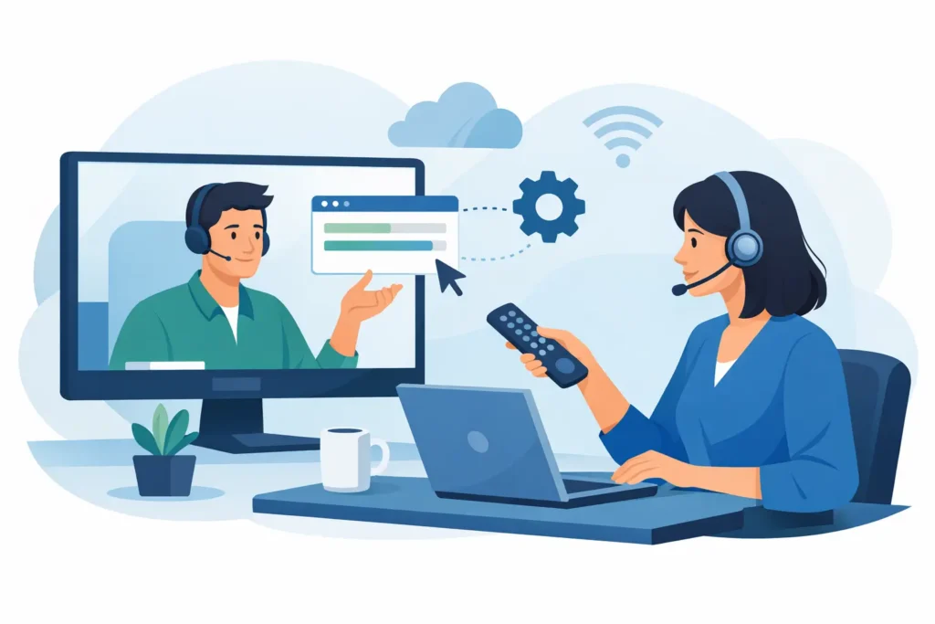 Como atender clientes remotamente com controle