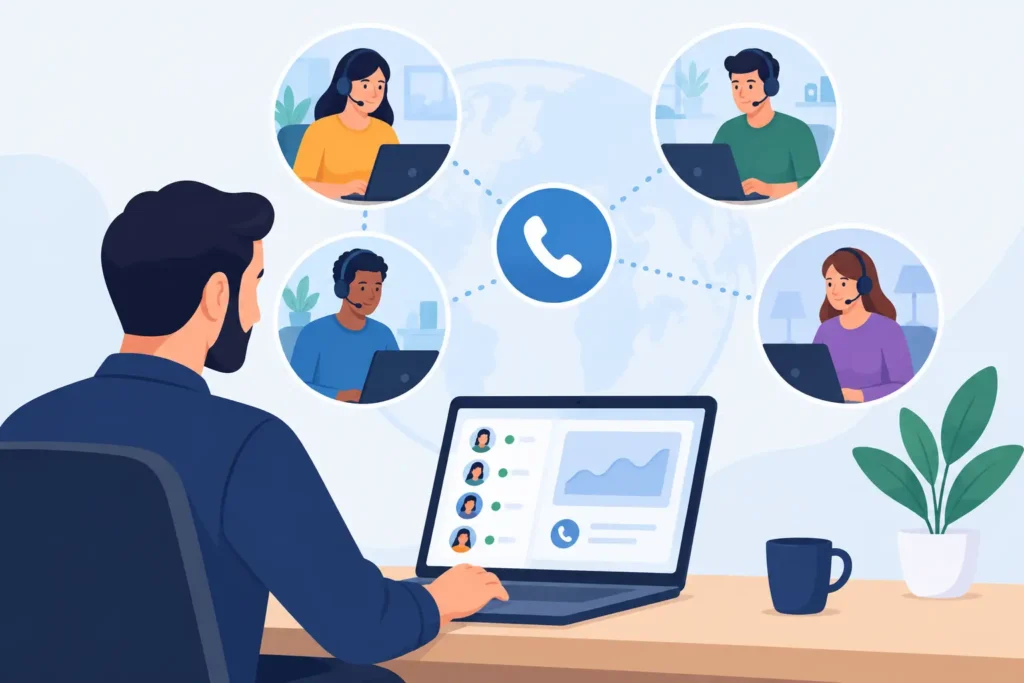 Como monitorar equipe remota pela telefonia